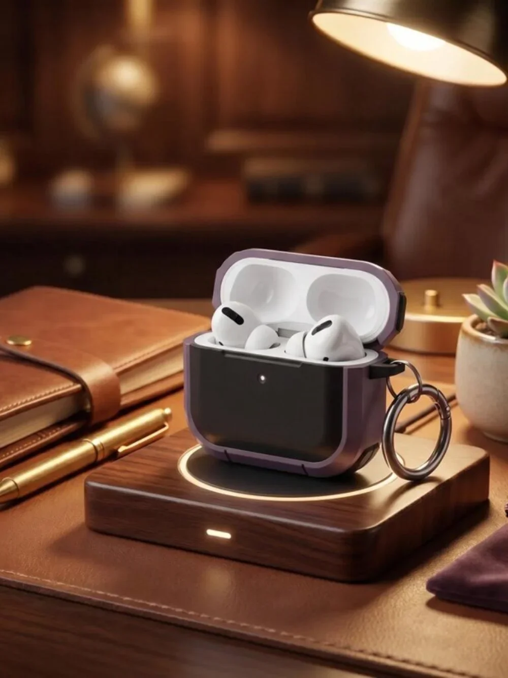 Purple AirPods Pro Heavy Duty Case - Shockproof Armor Cover